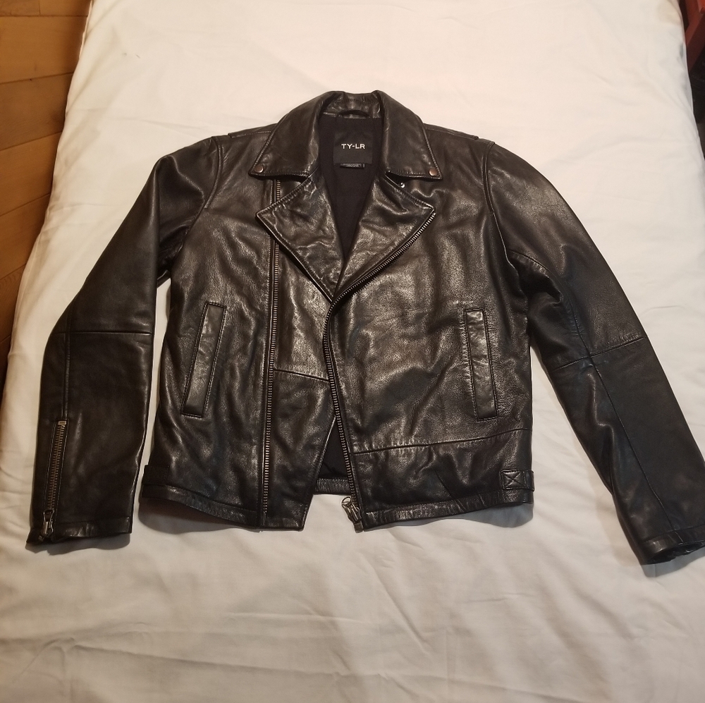 TY-LR Men's Leather Jacket Black